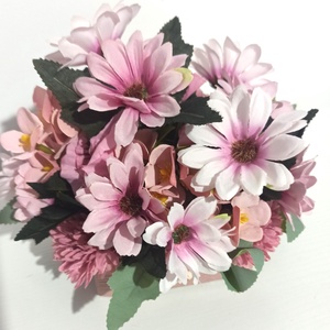 GHIVECI CERAMICĂ ROZ CU MARGARETE ROZ, LILA - casă & stil de viață - decorațiuni de casă - decorațiuni de masă și rafturi - boluri decorative - Artynos.ro