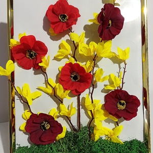 Rama tablou cu licheni si ploaie de aur - Artynos.ro