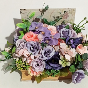 Carte cu floricele mov, lila - Artynos.ro