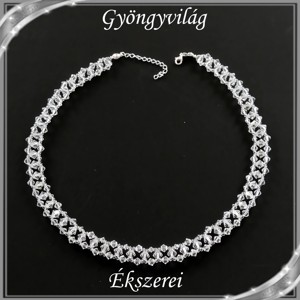Nunta, lanț choker de mireasă cu cristale Swarovski SL-ESW05 clar -  - Artynos.ro