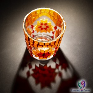 Suport de lumânări din mozaic de sticlă Star -  - Artynos.ro