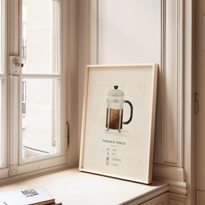 Afiș presă franceză, decor de perete bucătărie, imagine mașină de cafea - casă & stil de viață - accesorii pentru decorat casa - picturi murale - postere - Artynos.ro