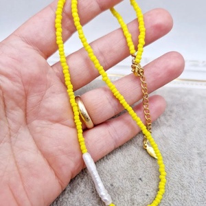 Colier de Vară galben - bijuterii - coliere - chockere - Artynos.ro