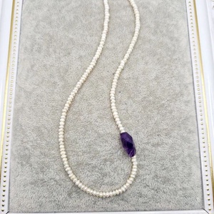 Choker  Perle naturale Ametist - bijuterii - coliere - chockere - Artynos.ro