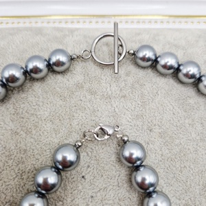 Set Perle tip Mallorca gri Inox, Bijuterii, Seturi de bijuterii, Confectionarea bijuteriilor, ARTYNOS