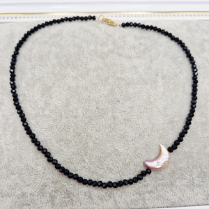 Choker Cristale Perla naturala semiluna - bijuterii - coliere - coliere din perle - Artynos.ro