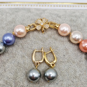 Set / Perle tip Mallorca / turcoaz - bijuterii - coliere - coliere din perle - Artynos.ro