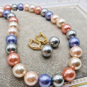 Set / Perle tip Mallorca / turcoaz - bijuterii - coliere - coliere din perle - Artynos.ro