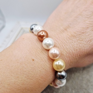 Bratara Perle tip Mallorca auriu - bijuterii - brățări - brățări din perle - Artynos.ro