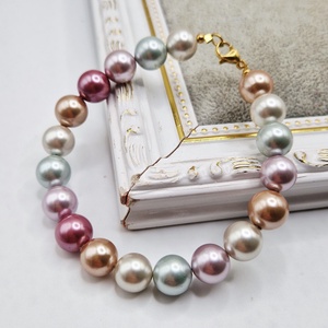 Bratara  Perle tip Mallorca lila - bijuterii - coliere - coliere din perle - Artynos.ro