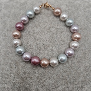 Bratara  Perle tip Mallorca lila - bijuterii - coliere - coliere din perle - Artynos.ro