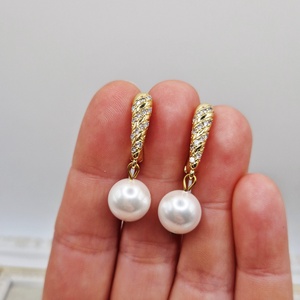 Cercei Perla tip Mallorca Alb - bijuterii - cercei - cercei din perle - Artynos.ro