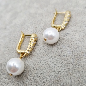 Cercei Perla tip Mallorca Alb - bijuterii - cercei - cercei din perle - Artynos.ro