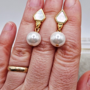 Cercei  Perle tip Mallorca  Sidef - bijuterii - cercei - cercei din perle - Artynos.ro