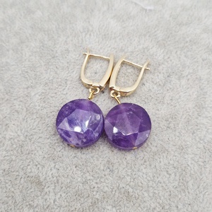 Cercei Ametist Aur - Artynos.ro