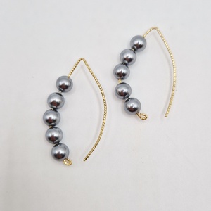 Cercei  Perle tip Mallorca  placat Aur - Artynos.ro