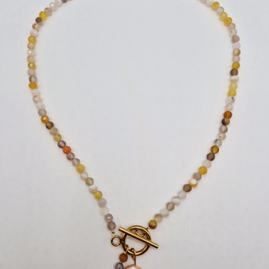 Choker  Agate  Perla baroc - bijuterii - coliere - chockere - Artynos.ro
