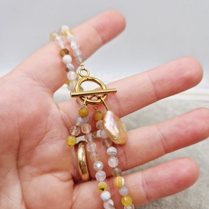 Choker  Agate  Perla baroc - bijuterii - coliere - chockere - Artynos.ro