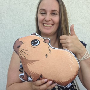 Perna de somn Capybara (perna in forma de animal, perna unica), , , ARTYNOS