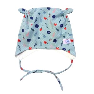 Palarie tricotata pentru copii, flori, menta, LuannaBaby, Imbracaminte si moda, Esarfe, palarii, fularuri, Caciula, Cusatura, ARTYNOS