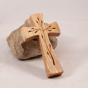 Cruce din lemn modelata, cruce de perete, , , ARTYNOS