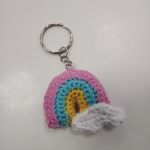 Breloc curcubeu crosetat - geantă și husă - accesorii genți - breloc - Artynos.ro