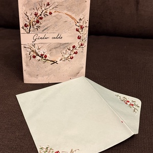 Felicitare pictata manual fructe de iarna - Artynos.ro