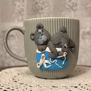 Cana cu decor lucrat manual �Ursulet , Casa & Stil de viata, Echipamente de bucatarie, Accesorii de servire, Cani, , ARTYNOS