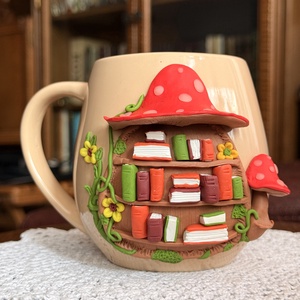 Cana cu decor de toamnă lucrat manual - casă & stil de viață - echipamente de bucătărie - accesorii de servire - căni - Artynos.ro