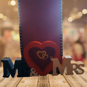 Rama foto Handmade Mr si Mrs, Accessorii și unelte, Lemn, Ramă foto, Obiecte pictate, Prelucrarea lemnului, ARTYNOS