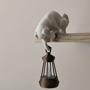 Decorațiune de raft cu câini și lampion -  - Artynos.ro