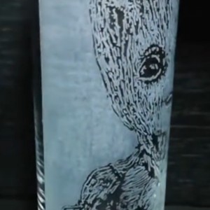 Pahar de sticlă cu model Groot  -  - Artynos.ro