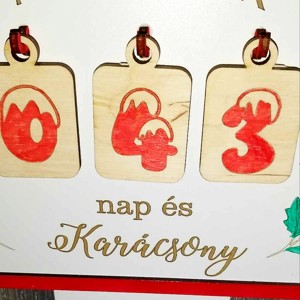 Vintage Crăciun Countdown din lemn -  - Artynos.ro