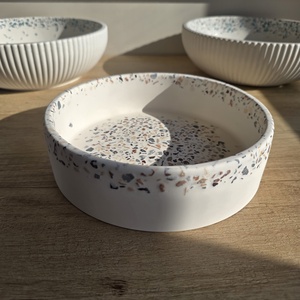 Bol rotund , margini drepte Terrazzo - casă & stil de viață - accesorii pentru decorat casa - decorațiuni de masă și decorațiuni pentru rafturi  - boluri din ceramică, boluri decorative - Artynos.ro