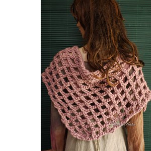 BOSZI-KENDŐ / chunky - sal crosetat trendy / mov, Imbracaminte si moda, Esarfe, palarii, fularuri, Saluri, Crosetat, ARTYNOS