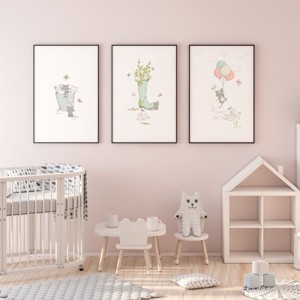 Kitten arta de perete, decorarea camerei pentru copii -  - Artynos.ro