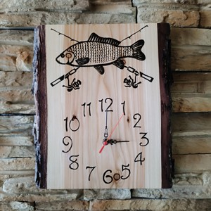 Ceas de perete din lemn pentru pescari, , , ARTYNOS