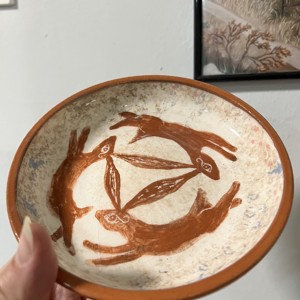 Cele Trei Iepuri Mistic � bol decorativ din ceramică -  - Artynos.ro