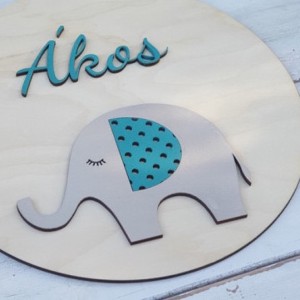 Plăcuță de identificare - elefant - cu culoare la alegere -  - Artynos.ro