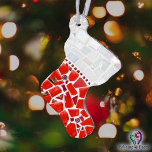 Mozaic de sticlă ornament pentru pomul de Crăciun cizme -  - Artynos.ro