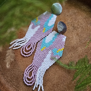 Cercei supradimensionati, Bijuterii, Cercei, Cercei din margele, Cusatura, ARTYNOS