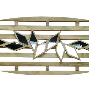Decoratiune pentru perete din lemn cu oglinzi, Casă & Stil de viață, Accesorii pentru decorat casa, Decorațiuni de pereți, decorațiuni suspendate, Decorațiuni perete, macramé, Prelucrarea lemnului, ARTYNOS