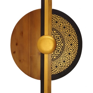 Decoratiune pentru perete din lemn, 40x88 cm auriu - casă & stil de viață - accesorii pentru decorat casa - decorațiuni de pereți, decorațiuni suspendate - decorațiuni perete, macramé - Artynos.ro