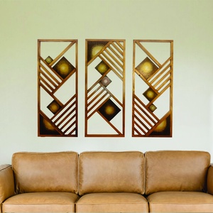 Decoratiune pentru perete din lemn compusa din 3 piese de 40x90 cm - casă & stil de viață - accesorii pentru decorat casa - decorațiuni de pereți, decorațiuni suspendate - decorațiuni perete, macramé - Artynos.ro
