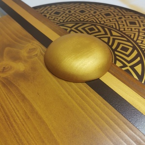Decoratiune pentru perete din lemn, 40x88 cm auriu - casă & stil de viață - accesorii pentru decorat casa - decorațiuni de pereți, decorațiuni suspendate - decorațiuni perete, macramé - Artynos.ro