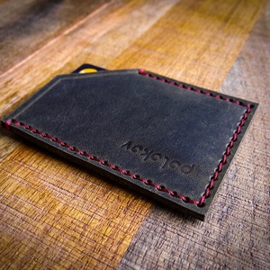 Pull-Up - Port-carti de vizita - 1 compartiment - Vertical - Polokov Leather Goods, Genti si portofele, Portofele, huse, suporturi, Portacte, Pielarie, Cusatura, ARTYNOS