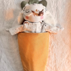 Set casa textila si iepuras de plus mare - 41 cm - jucării și echipamente pentru copii - jucării și accesorii pentru copii - păpuși de joacă - Artynos.ro