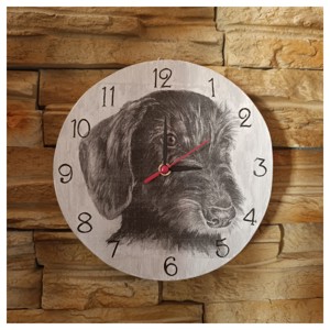 Dachshund cu păr spinos pe ceas de perete -  - Artynos.ro