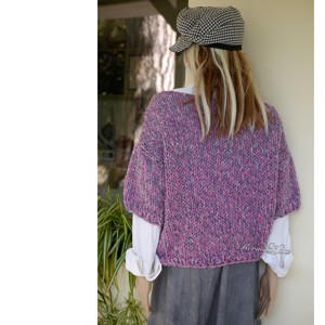 FRÉZIA - pulover trendy tricotat manual - îmbrăcăminte și modă - haine damă - hanorace, cardigane - Artynos.ro