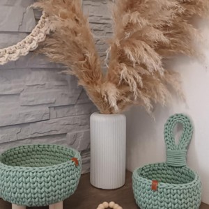 Cosuri crosetate personalizate in aloe - set de cosuri crosetate, , , Containerele utile in casa dvs. pot fi aceste cosuri artizanale colorate cu aloevera, de exemplu, p..., ARTYNOS